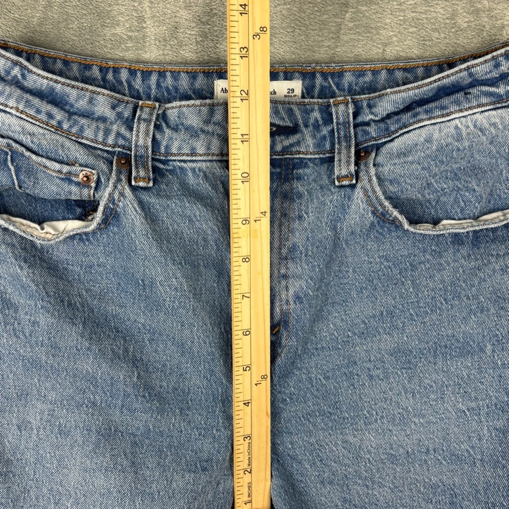 Abercrombie Fitch High Rise 90s Relaxed Jeans Womens 29 Blue Curve Love Straight - Picture 7 of 14